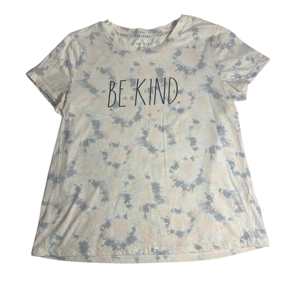 Rae Dunn Be Kind Tie Dye Graphic Tee Medium Boho Casual Top